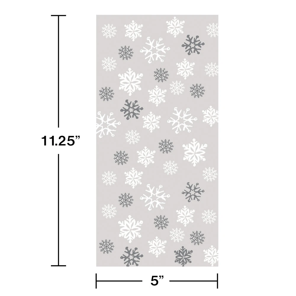 Creative Converting Snowflake Cello Bags 20ct | Christmas 2 Creative Converting Snowflake Cello Bags 20ct | Christmas - Image 2
