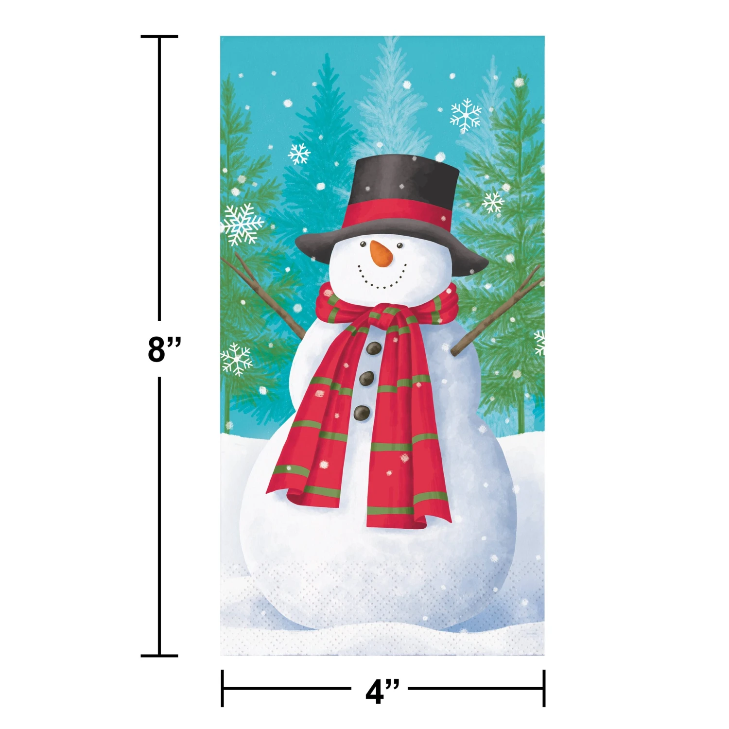 Creative Converting Snow Man Guest Towel Napkins 16ct | Christmas 2 Creative Converting Snow Man Guest Towel Napkins 16ct | Christmas - Image 2