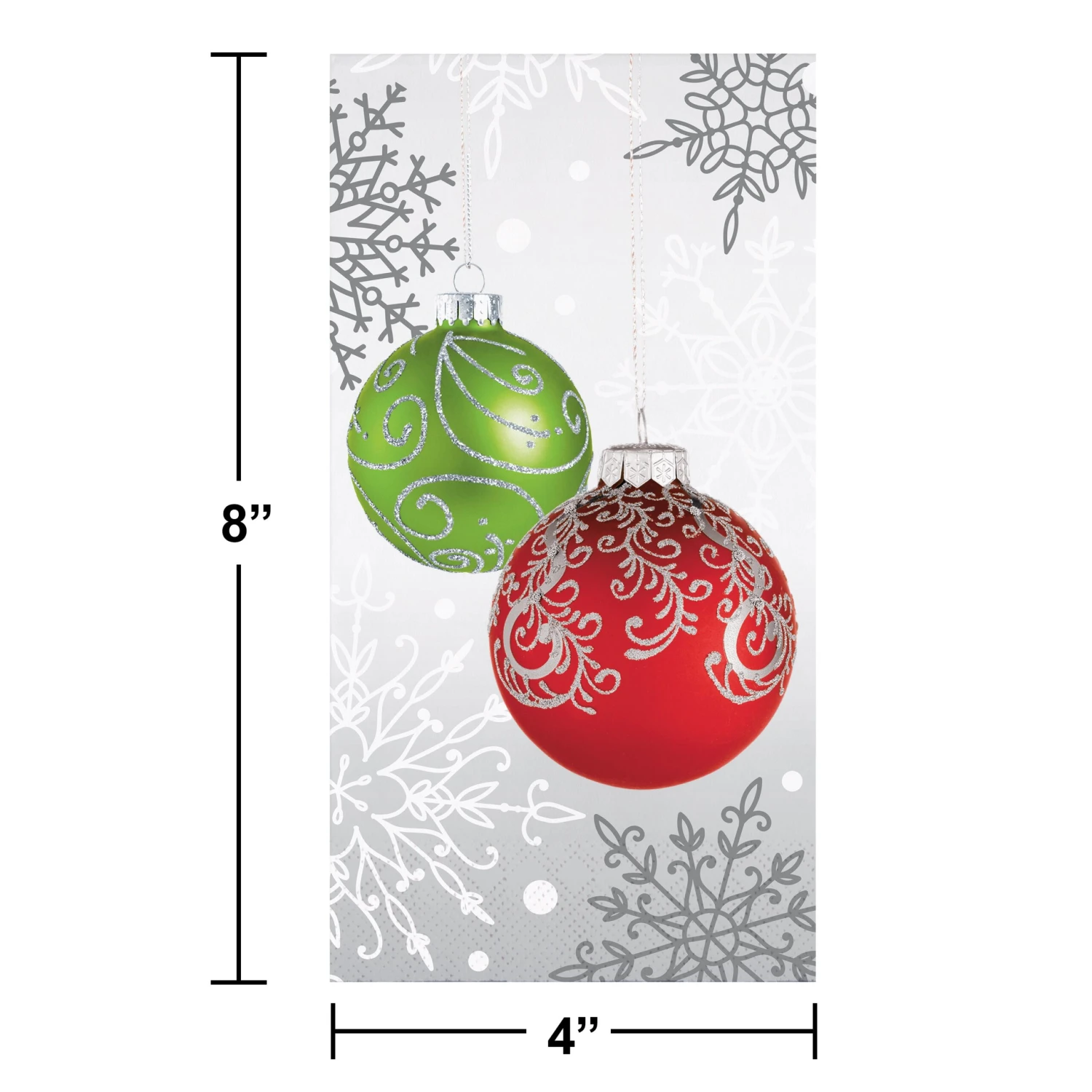 Creative Converting Ornament Guest Towel Napkins 16ct | Christmas 2 Creative Converting Ornament Guest Towel Napkins 16ct | Christmas - Image 2