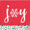 Creative Converting Joy Beverage Napkins 16ct | Christmas
