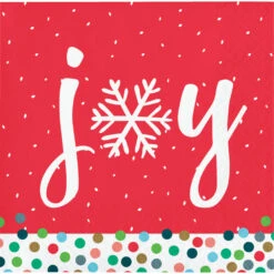 Creative Converting Joy Beverage Napkins 16ct | Christmas