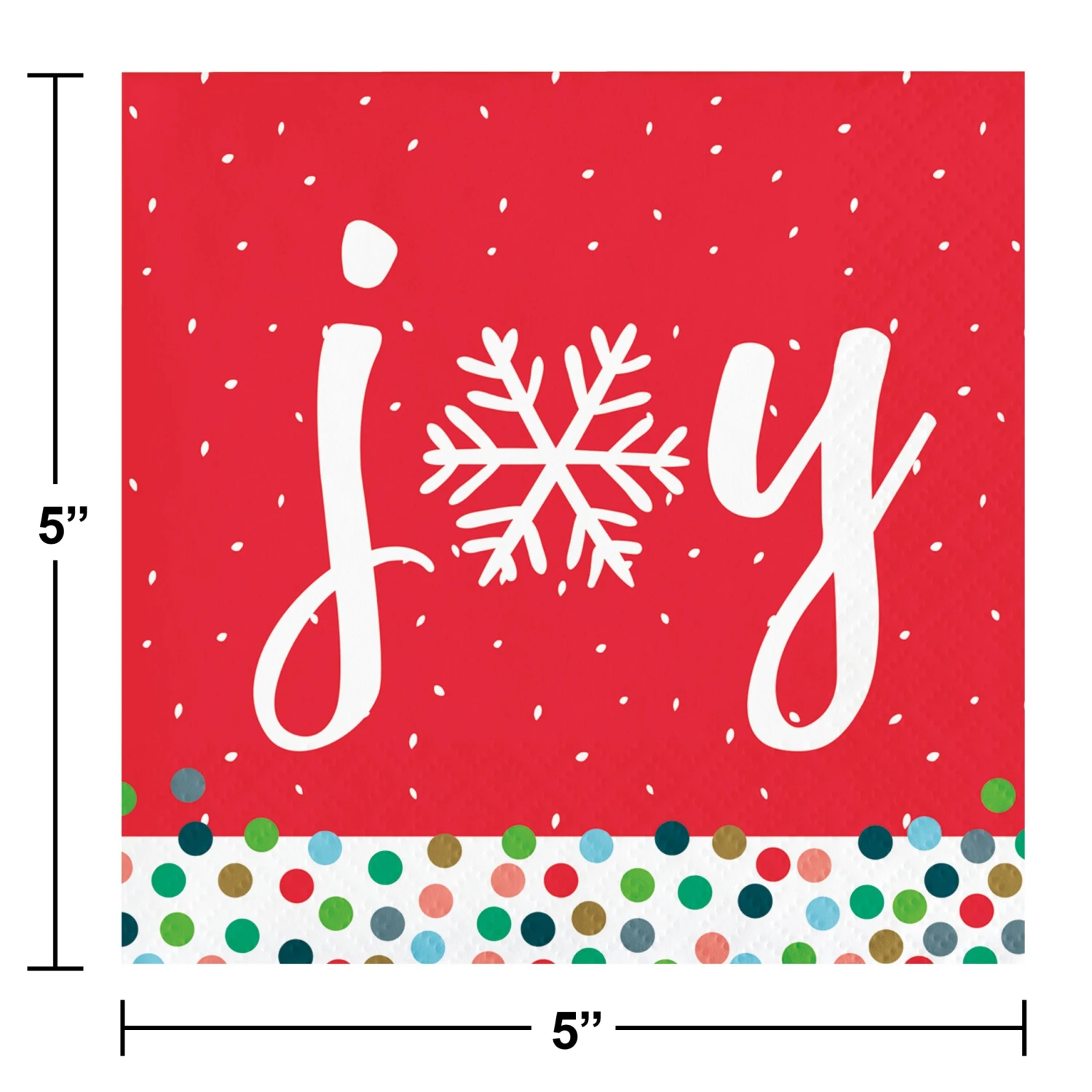 Creative Converting Joy Beverage Napkins 16ct | Christmas 2 Creative Converting Joy Beverage Napkins 16ct | Christmas - Image 2