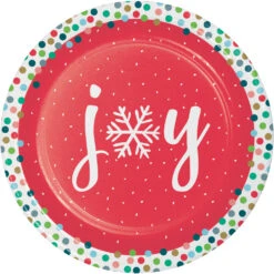 Creative Converting 7in Paper Plates Joy 8ct | Christmas