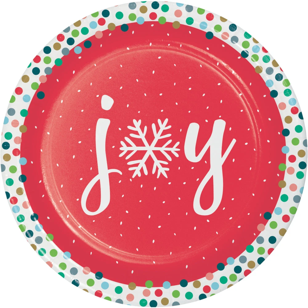 Creative Converting 7in Paper Plates Joy 8ct | Christmas 1 Creative Converting 7in Paper Plates Joy 8ct | Christmas