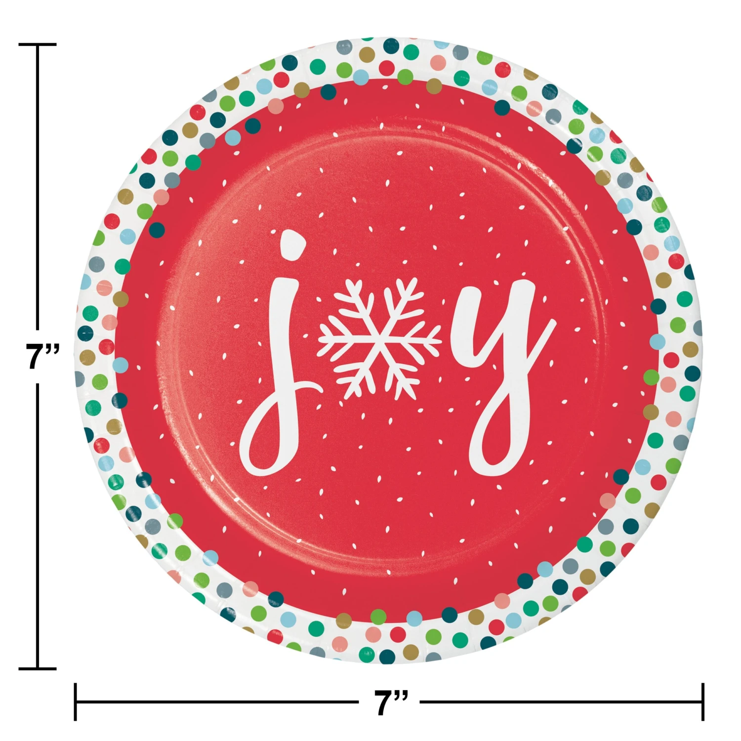 Creative Converting 7in Paper Plates Joy 8ct | Christmas 2 Creative Converting 7in Paper Plates Joy 8ct | Christmas - Image 2