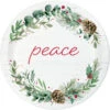 Creative Converting Peace 7in Paper Plates 8ct | Christmas