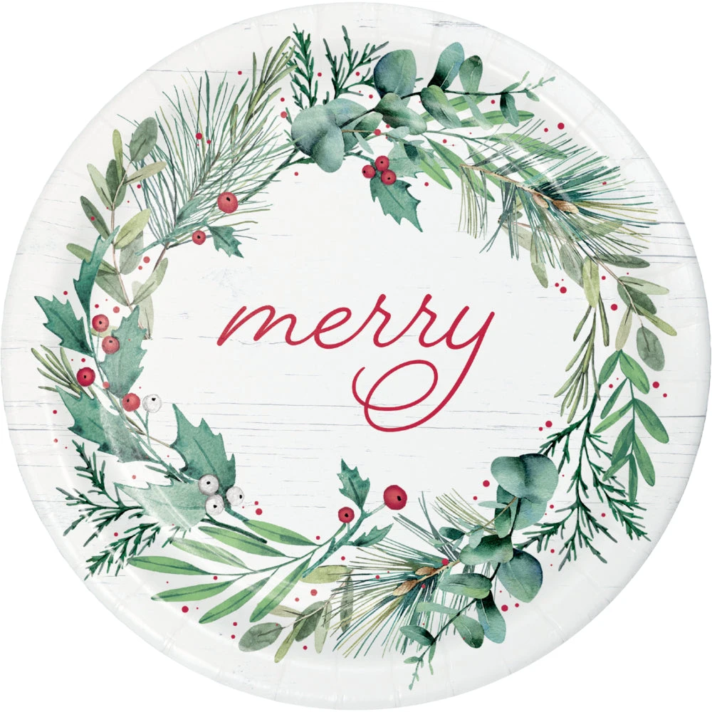 Creative Converting Merry 9in Paper Plates 8ct | Christmas 1 Creative Converting Merry 9in Paper Plates 8ct | Christmas