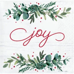 Creative Converting Joyful Beverage Napkins 16ct | Christmas