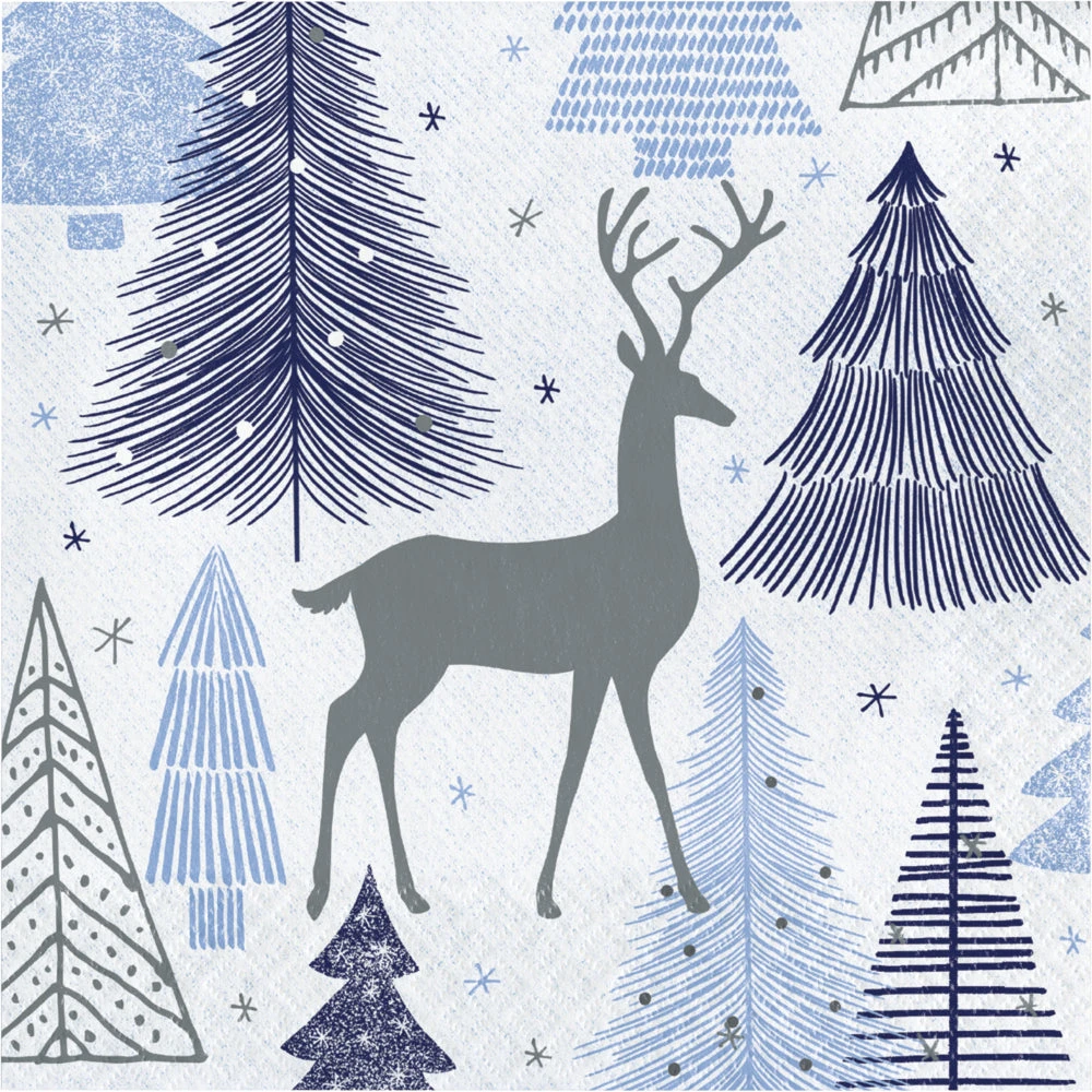 Creative Converting Snowfall Lunch Napkins 16ct | Christmas 1 Creative Converting Snowfall Lunch Napkins 16ct | Christmas