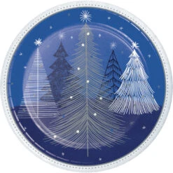Creative Converting Snowfall 9in Paper Plates 8ct | Christmas