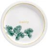 AMSCAN Merry 7in Round Metallic Paper Plates 8ct | Christmas