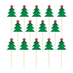 AMSCAN Christmas Tree Honeycomb Party Picks 12ct | Christmas