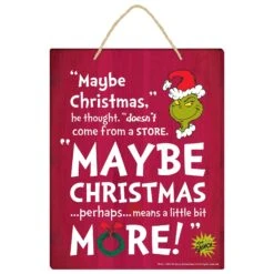 AMSCAN Grinch Maybe Christmas Sign | Christmas