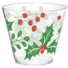 AMSCAN Holly Plastic 9oz Tumbler 40ct | Christmas