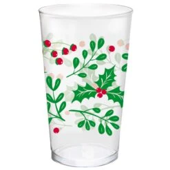 AMSCAN Holly Printed 16oz Tumblers 26ct | Christmas