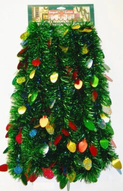 Christmas Lights Tinsel Garland 10ft | Christmas
