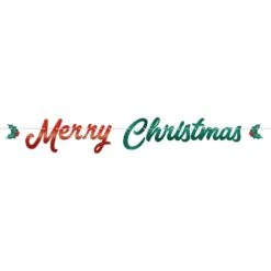 AMSCAN Merry Christmas Letter Banner | Christmas