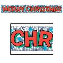 Merry Christmas Metallic Fringe Banner | Christmas