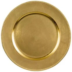 AMSCAN Gold Premium Plastic Chargers | Christmas