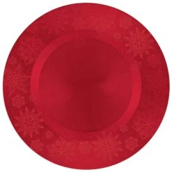AMSCAN Red Snowflake Round Charger | Christmas