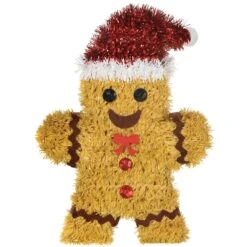 AMSCAN Small 3D Tinsel Gingerbread | Christmas