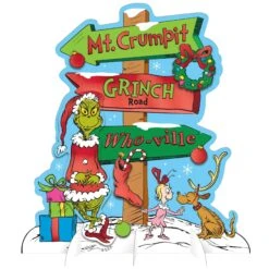 AMSCAN Traditional Grinch Directional Table Decoration Sign | Christmas