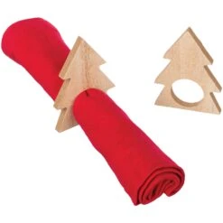 AMSCAN Tree Napkin Ring 4ct | Christmas