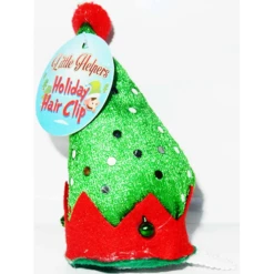 Little Helpers Holiday Hair Clip -DM (X-CLIP) | Christmas -Halco Holiday Shop dm merchandising mini santa elf christmas hat hair 4