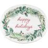 Creative Converting Happy Holidays Oval Paper Plate 8ct | Christmas