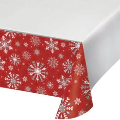 Creative Converting Winter Snowflakes Paper Table Cover | Christmas