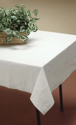 Creative Converting White Linette Paper Table Cover | Christmas