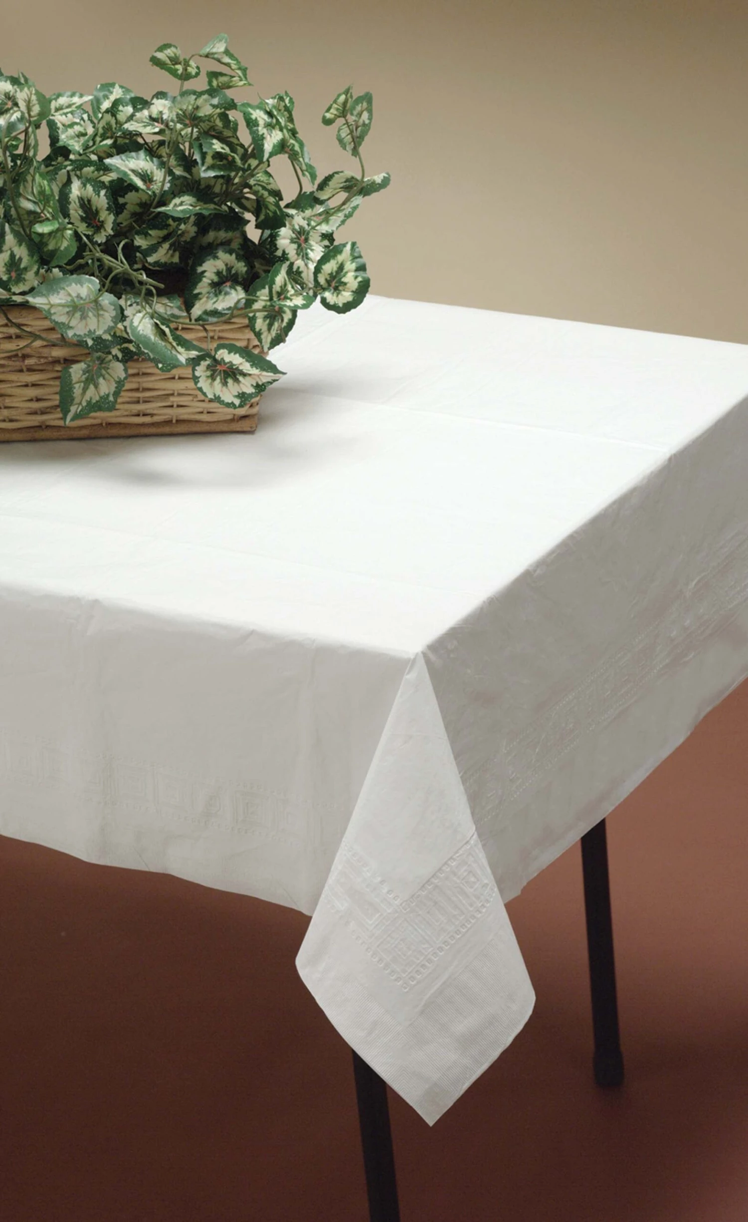 Creative Converting White Linette Paper Table Cover | Christmas 1 Creative Converting White Linette Paper Table Cover | Christmas
