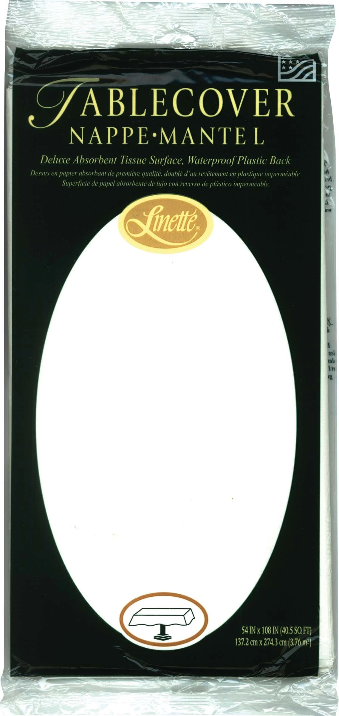 Creative Converting White Linette Paper Table Cover | Christmas 2 Creative Converting White Linette Paper Table Cover | Christmas - Image 2